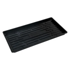 Polypro Shallow Tray (No Holes), Black – 4 Count